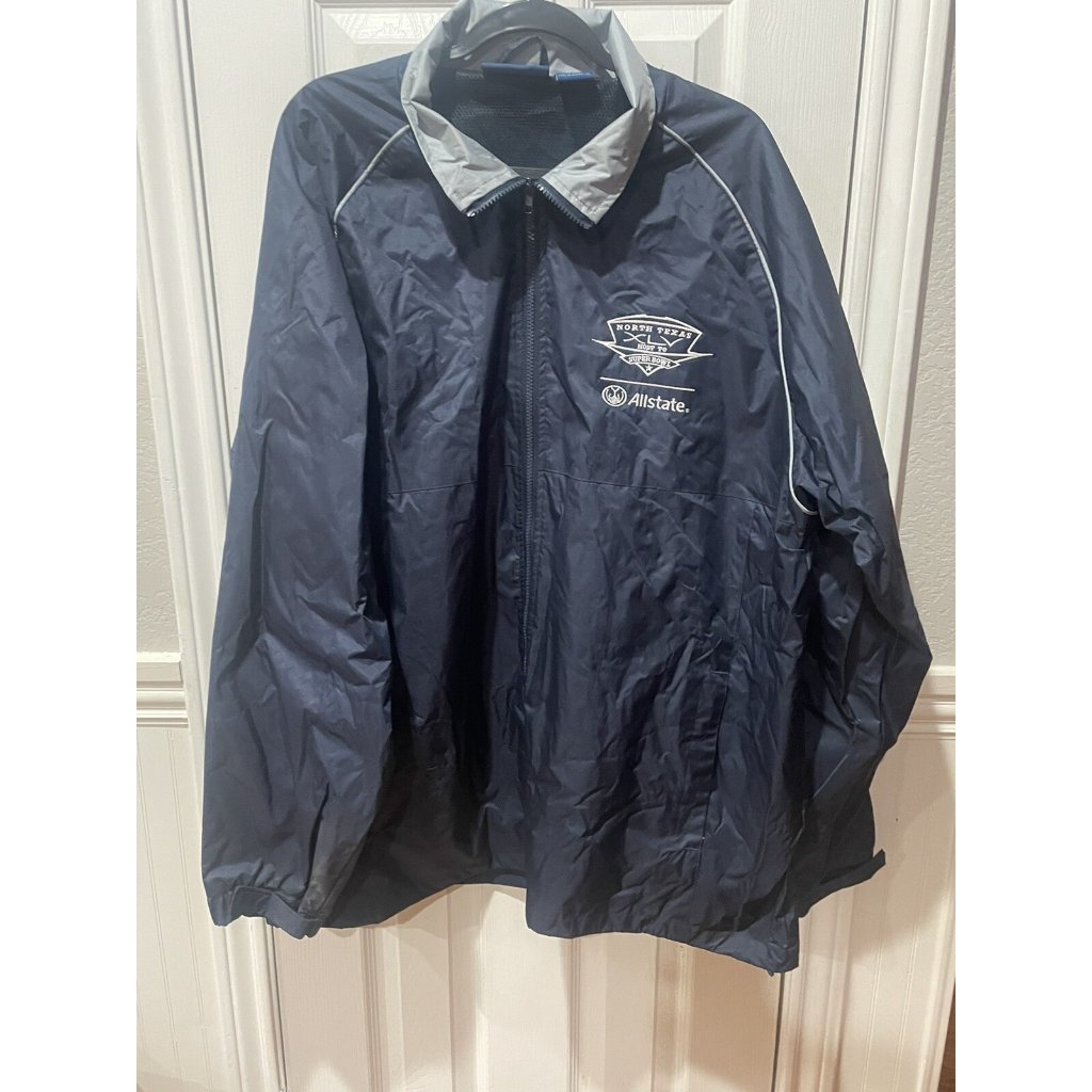 Super Bowl North Texas Super Bowl Host Reebok Windbreaker Jacket 3xl Navy & Gray